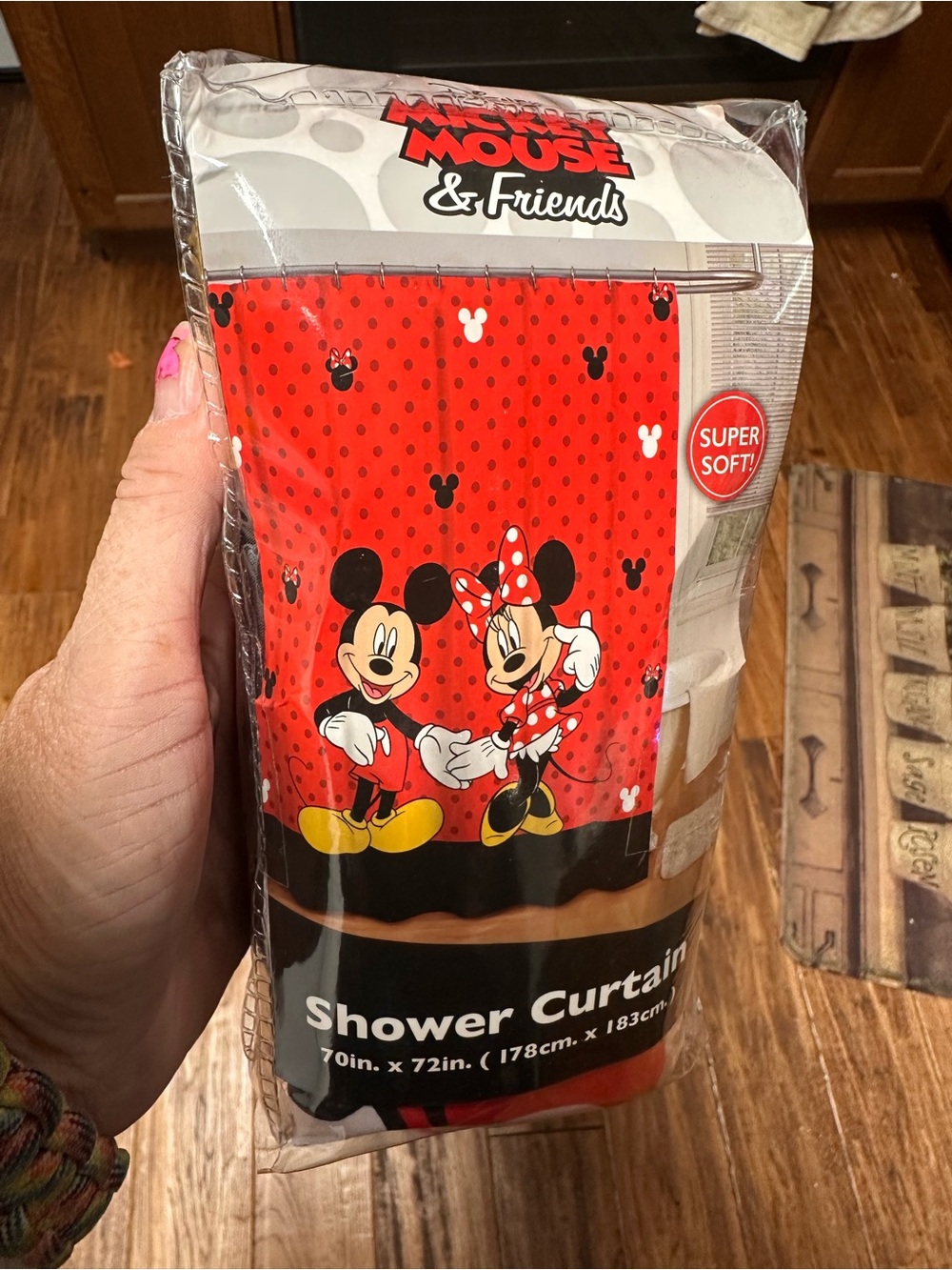 Disney Mickey & Friends Red Shower Curtain